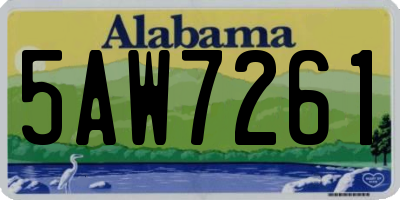 AL license plate 5AW7261