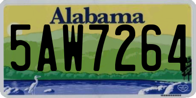 AL license plate 5AW7264