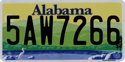 AL license plate 5AW7266
