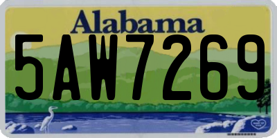 AL license plate 5AW7269