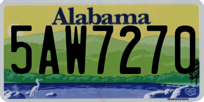 AL license plate 5AW7270