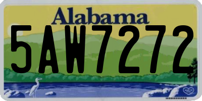AL license plate 5AW7272
