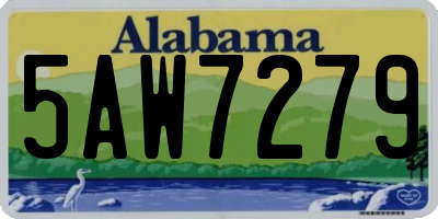 AL license plate 5AW7279