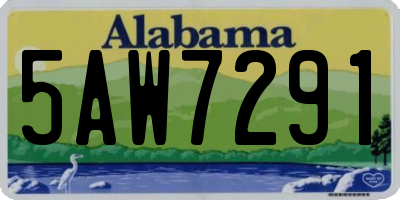 AL license plate 5AW7291