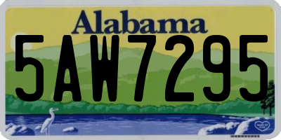 AL license plate 5AW7295