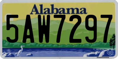 AL license plate 5AW7297