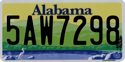 AL license plate 5AW7298