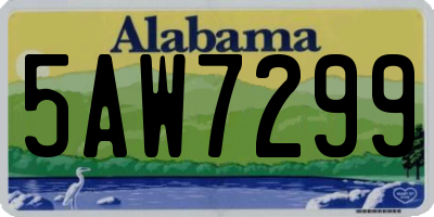 AL license plate 5AW7299