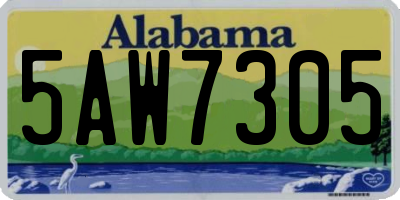AL license plate 5AW7305