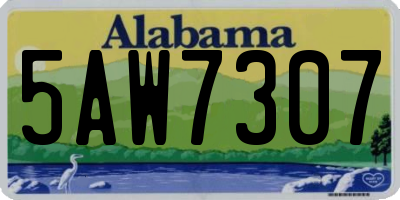 AL license plate 5AW7307