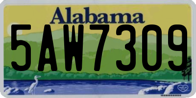 AL license plate 5AW7309