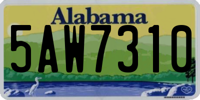 AL license plate 5AW7310