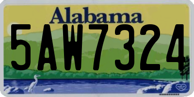 AL license plate 5AW7324