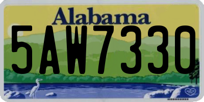 AL license plate 5AW7330