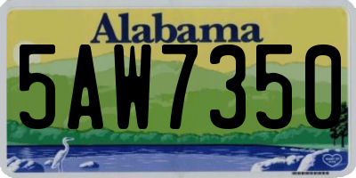 AL license plate 5AW7350
