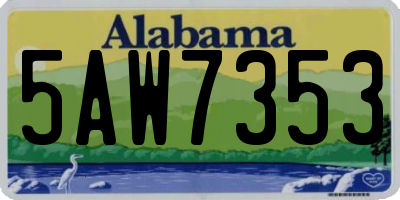AL license plate 5AW7353