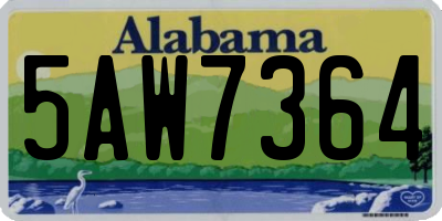 AL license plate 5AW7364