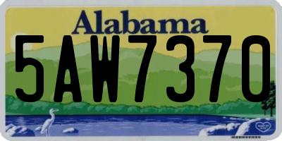 AL license plate 5AW7370