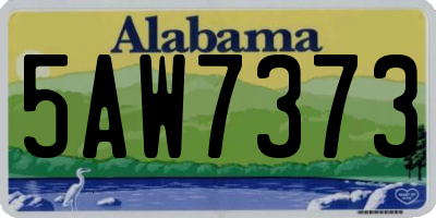 AL license plate 5AW7373