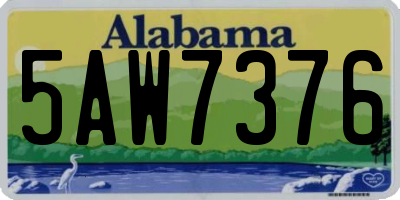 AL license plate 5AW7376