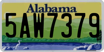 AL license plate 5AW7379
