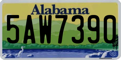 AL license plate 5AW7390