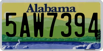 AL license plate 5AW7394