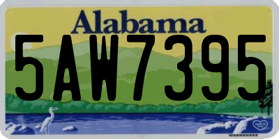 AL license plate 5AW7395