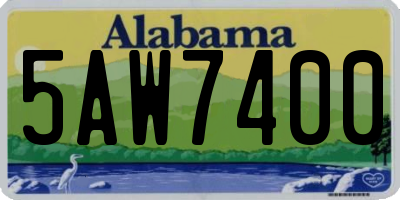 AL license plate 5AW7400