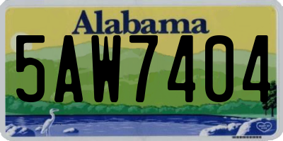 AL license plate 5AW7404