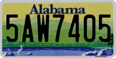 AL license plate 5AW7405