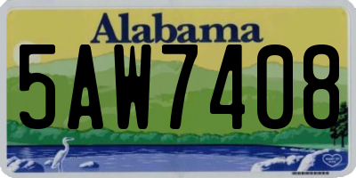AL license plate 5AW7408