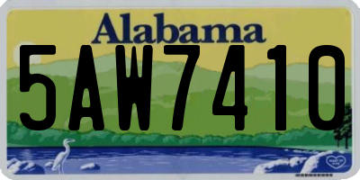 AL license plate 5AW7410