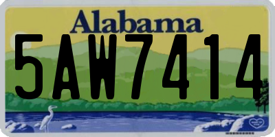 AL license plate 5AW7414