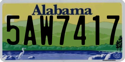 AL license plate 5AW7417