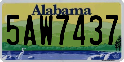 AL license plate 5AW7437
