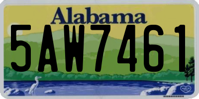 AL license plate 5AW7461