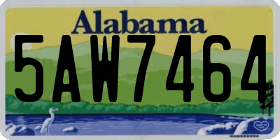 AL license plate 5AW7464