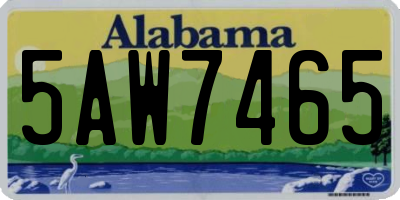 AL license plate 5AW7465