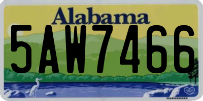 AL license plate 5AW7466