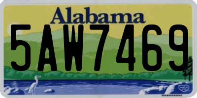 AL license plate 5AW7469