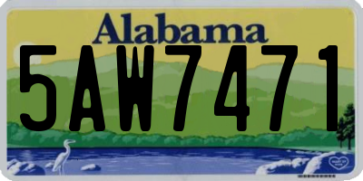 AL license plate 5AW7471
