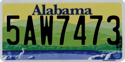 AL license plate 5AW7473