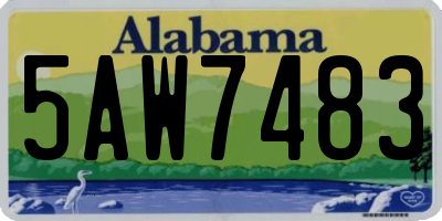 AL license plate 5AW7483
