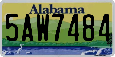 AL license plate 5AW7484