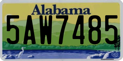 AL license plate 5AW7485