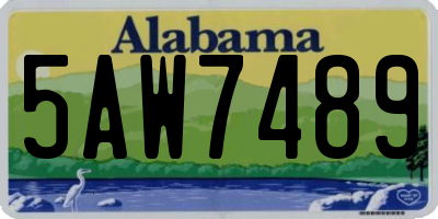 AL license plate 5AW7489