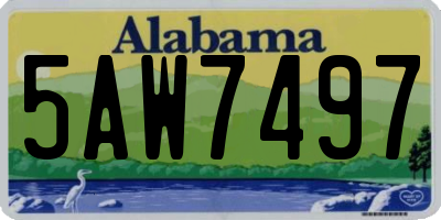 AL license plate 5AW7497