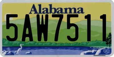 AL license plate 5AW7511