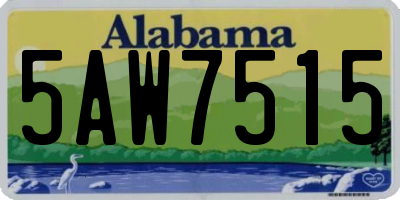 AL license plate 5AW7515